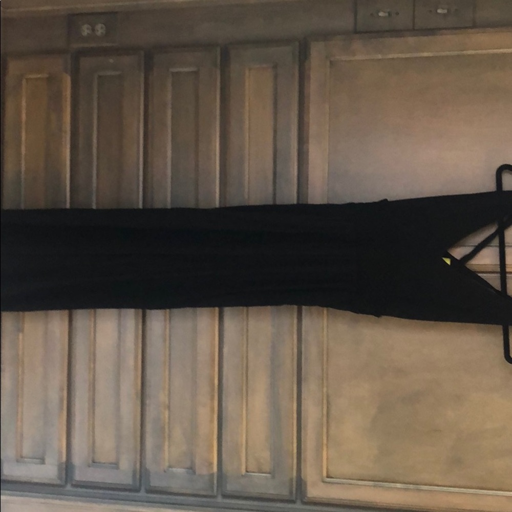 Anthropologie black rayon dress